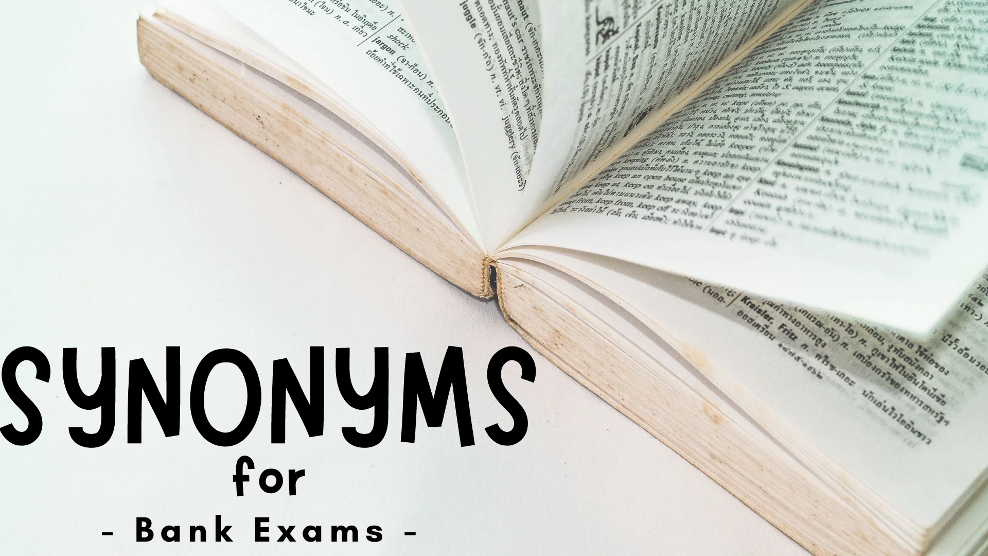 Synonyms for Bank Exams List of 50 Important Synonyms
